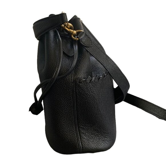 NWOT COACH Lora Whipstitch Black Leather Bucket Bag - Picture 9 of 12